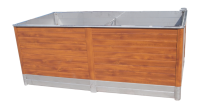 Visoka greda ( inox+ bar. pločevina imitacija les) 2m x 1m x 1m, KARODI