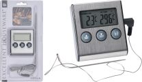 Termometer digitalni s timerjem, 6,5x7x2cm, dolžina 180mm 
