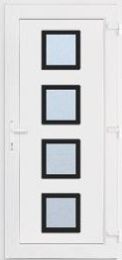 Vrata vhodna NEW YORK 980x2080mm, desna, PVC bela