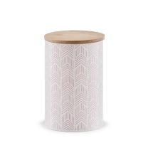 Doza z bambusovim pokrovom, 1000ml, kovinska, roza, Zeller