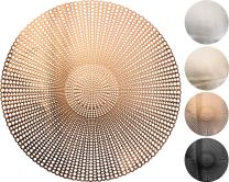 Pogrinjek okrogel 41cm, zlat/srebrn/bronz, pvc (