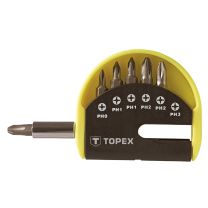 Set križnih vijačnih nast 1/4" z mag .držalom - 39d350 Topex