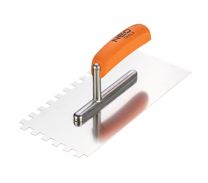 Gladilka zid. Inox 270x128mm zobata 10x10x10mm lesen ročaj -50-164 Neo