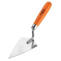 Žlica zid. Inox 140x80mm trikotna vogalna lesen ročaj - 50-121 Neo