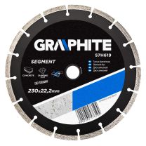 Rezalka diamantna segmentna 230x8.0x2.7x22.2mm - 57h619 Graphite