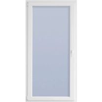Okno PVC JEWE 58x118cm, levo, belo, 6 komorno, steklo 1,1K, odpiranje in nagib