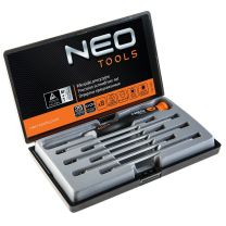 Set finih izvijačev 8/1 dolgih - 04-227 Neo (dolžine 120 mm, sizes: slotted 1.5, 2.0, 3.0 mm, cross ph000, ph00, ph0, torx t5, t6, t7, t8, hexagonal h1.5, h2, h2.5, h3 )