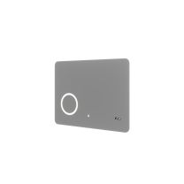 Ogledalo 80x60X2,9cm LED (stikalo na dotik, povečevalnik, ura) SAVINI 