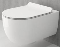 SAN. SET TULIP 1, VISEČA ŠKOLJKA RIMLESS GEPARD 49X33X36CM IN WC DESKA D SHAPE DUROPLAST, SLIM
