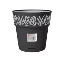 Lonec cvetlični Gaia fi 30 x H29 graphite, Stef.