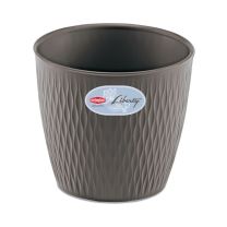 Lonec cvetlični Liberty fi 30 x H27 kamnito sivi, Stef.