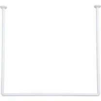 Tirnica kotna za kad 80x80 cm, alu bela, TENDANCE