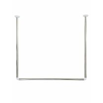 Tirnica kotna za kad zaveso 80x80x80 cm inox, TENDANCE