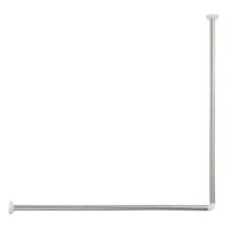Tirnica kotna za kad zaveso 90x90 cm alu inox, TENDANCE