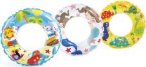 Obroč plavalni prozoren s potiskom fi 61cm, Intex