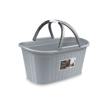 Košara za perilo z ročajem 35l Elegance, siva 
