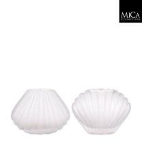 Vaza bela školjka 19 x 8 x 14,5cm
