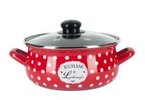 Lonec nizek 18cm/1,9l rdeča Kuham z ljubeznijo
