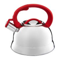 Čajnik Marcus 2,2l z rdečim ročajem, inox, indukcija
