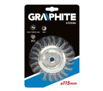 Ščetka žična 115mm M-14 0.5mm zavita žica inox - 57h596 Graphite
