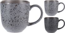 Lonček stoneware siv 380ml, 2 barvi
