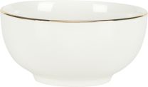 Skledica bela z zlatim robom 200ml, porcelan, Koop.