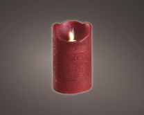 Sveča novoletna led rdeča mat., 7,5x12,5cm
