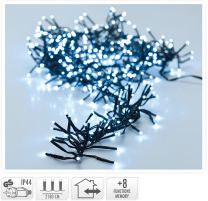 Lučke 3000 led ledeno bela grozdne s programatorjem 21,8 m, IP44, Koo.