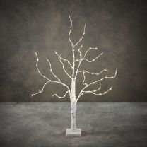 Breza bela 96 led na baterije, 60 cm, Edel.