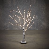 Drevo božično rjavo 96 led, na baterije, 60 cm, Edel.