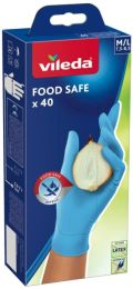 Rokavice Vileda Food Safe za enkratno uporabo, nitril, M/L, 40/1, nepudrane
