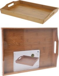 Pladenj servirni z ročajem, bambus, 43x29x5cm
