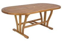 Miza vrtna NOEMI oval lesena 150-200/90 cm, Bizz.