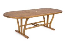 Miza vrtna NOEMI oval lesena 180-240/100 cm, Bizz.
