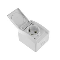 Vtičnica vijačna 16A/250V Q OG N/O bela IP54