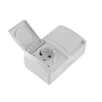 Vtičnica vijačna dvojna 16A/250V Q OG N/O bela IP54