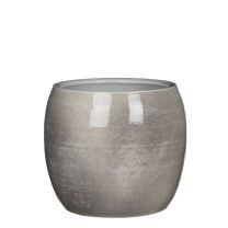 Lonec cvetlični Mica, Lester siv, v 22 x š 24 cm, Edel.
