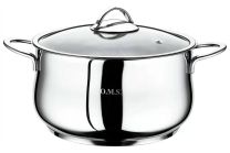Lonec 2,3l s stekl. pokrovom 2-R inox fi18x10cm, indukcija
