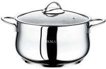 Lonec 3l s stekl. pokrovom, 2-R inox, fi20x10cm, indukcija
