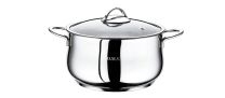 Lonec 4,5l s stekl. pokrovom 2-R inox fi22x12cm, indukcija
