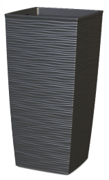 Lonec cvetlični z notranjo posodo Aurora 25 x 25 x H46,5 cm, antacit PLS