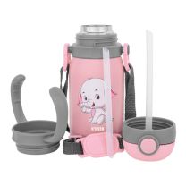 Bidon otroški za vodo 300ml INOX roza Noveen