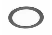 Panel LED vgradni črn ORIS PLUS 3000K LED 13W,1020lm, okrogel