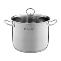 Lonec visok 8,4l, Acero, 24x19,5cm, inox, steklen pokrov, ind.