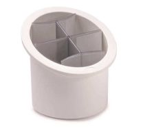 Odcejalnik za pribor 16x15x16cm belo/siv