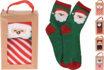 Nogavice XMAS, ena velikost, 4 vzorci