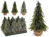 Drevo božično v loncu iz jute 28 cm, Koo.
