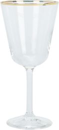 Kozarec za vino z zlatim robom 280ml 
