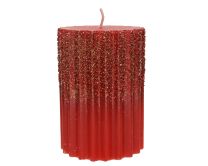 Svečke glitter novoletna 10cm, rdeča
