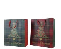 Vrečka darilna novoletna Xmas tree 16x42x48cm